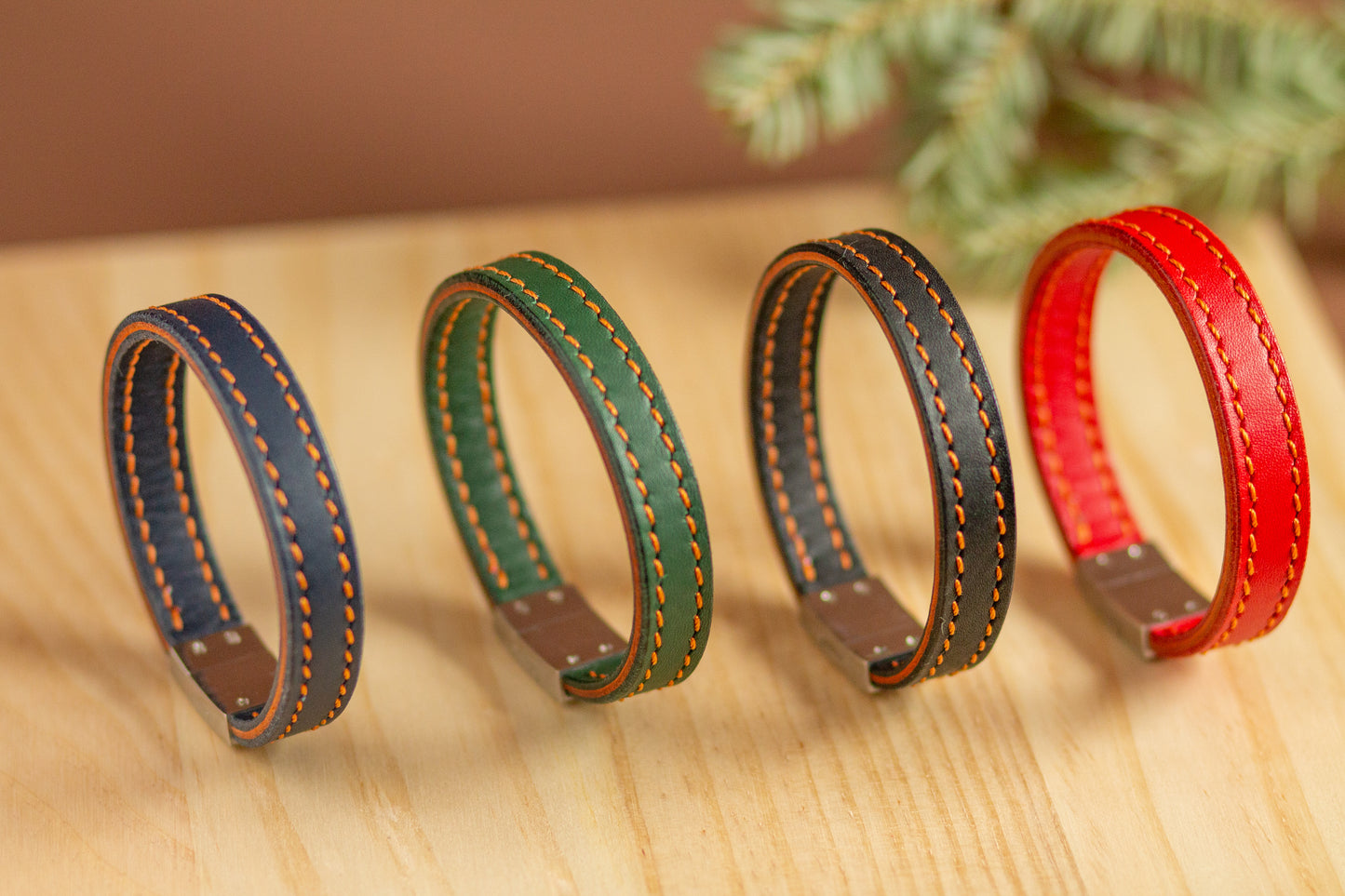 Magnetic Clasp Leather Bracelet