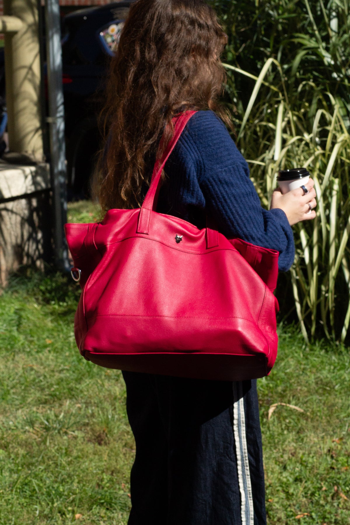 The Aima Zip Top Leather Tote