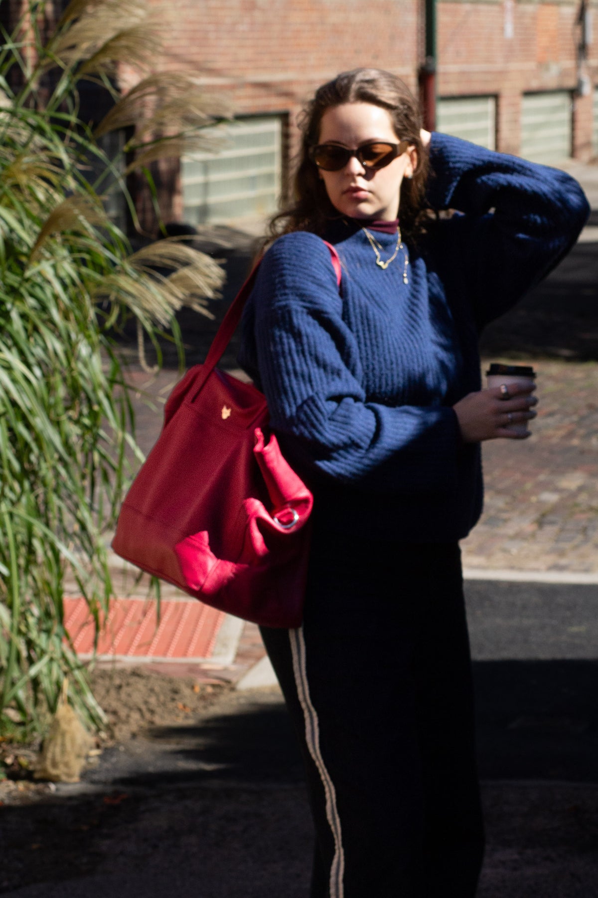 The Aima Zip Top Leather Tote