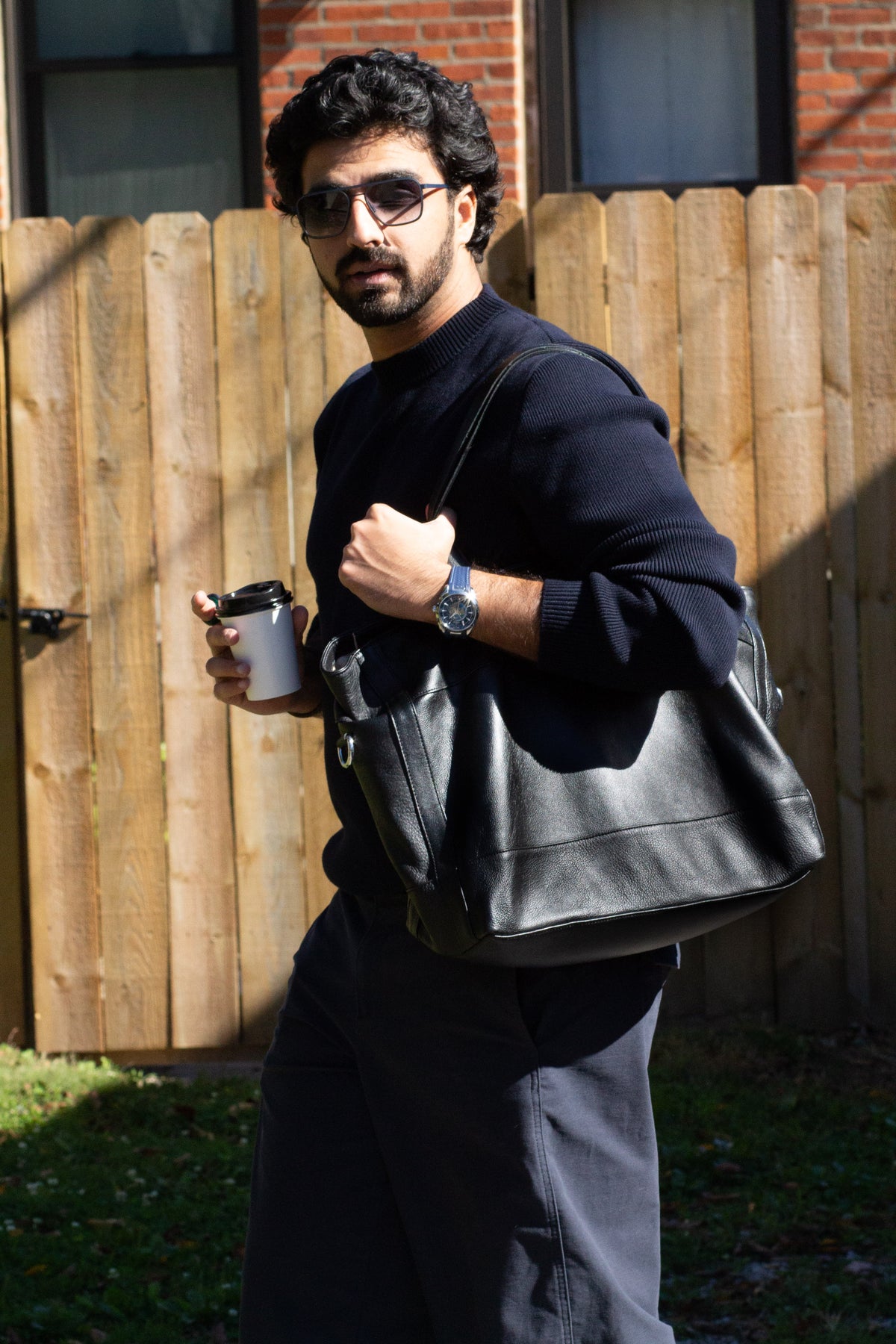 The Aima Zip Top Leather Tote