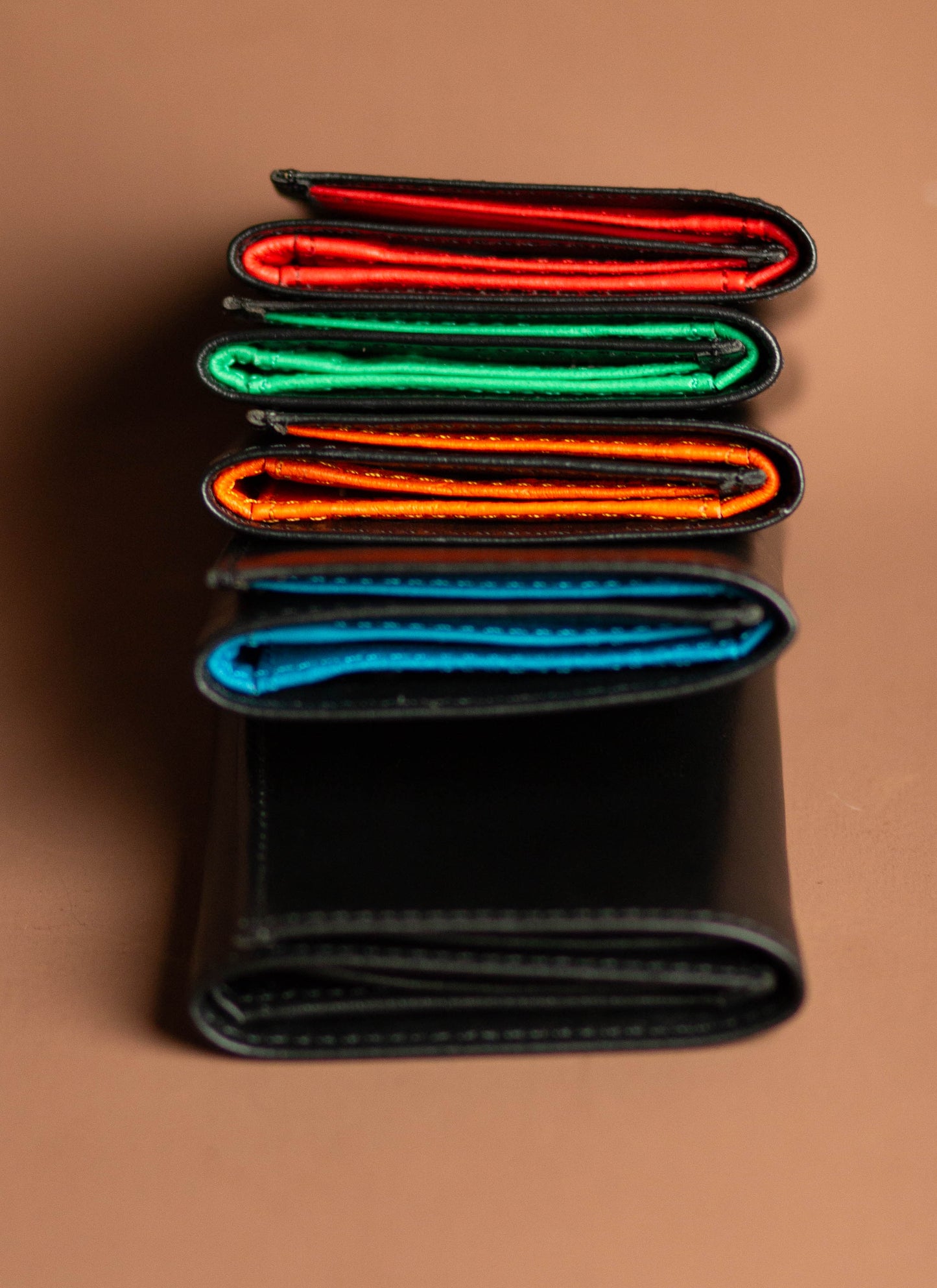 Colorful Leather Trifold Wallet