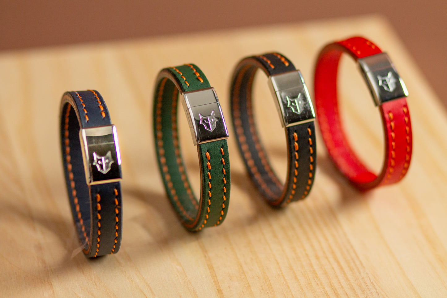 Magnetic Clasp Leather Bracelet